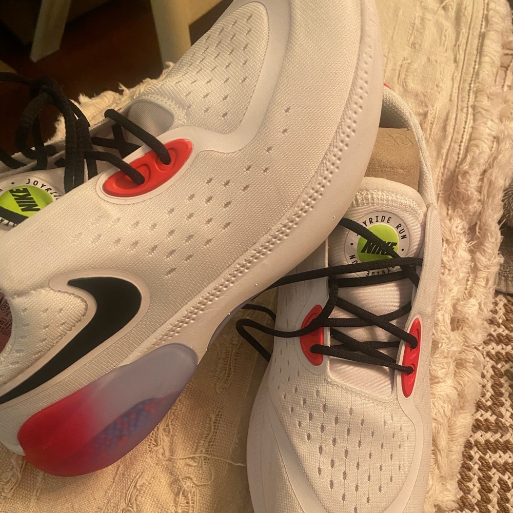 White with multi color Nike’s 9.5